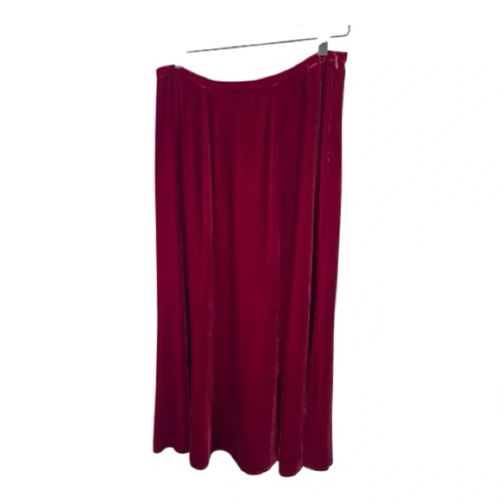 Eileen Fisher Velvet Elegant Claret Red Women's Maxi Skirt